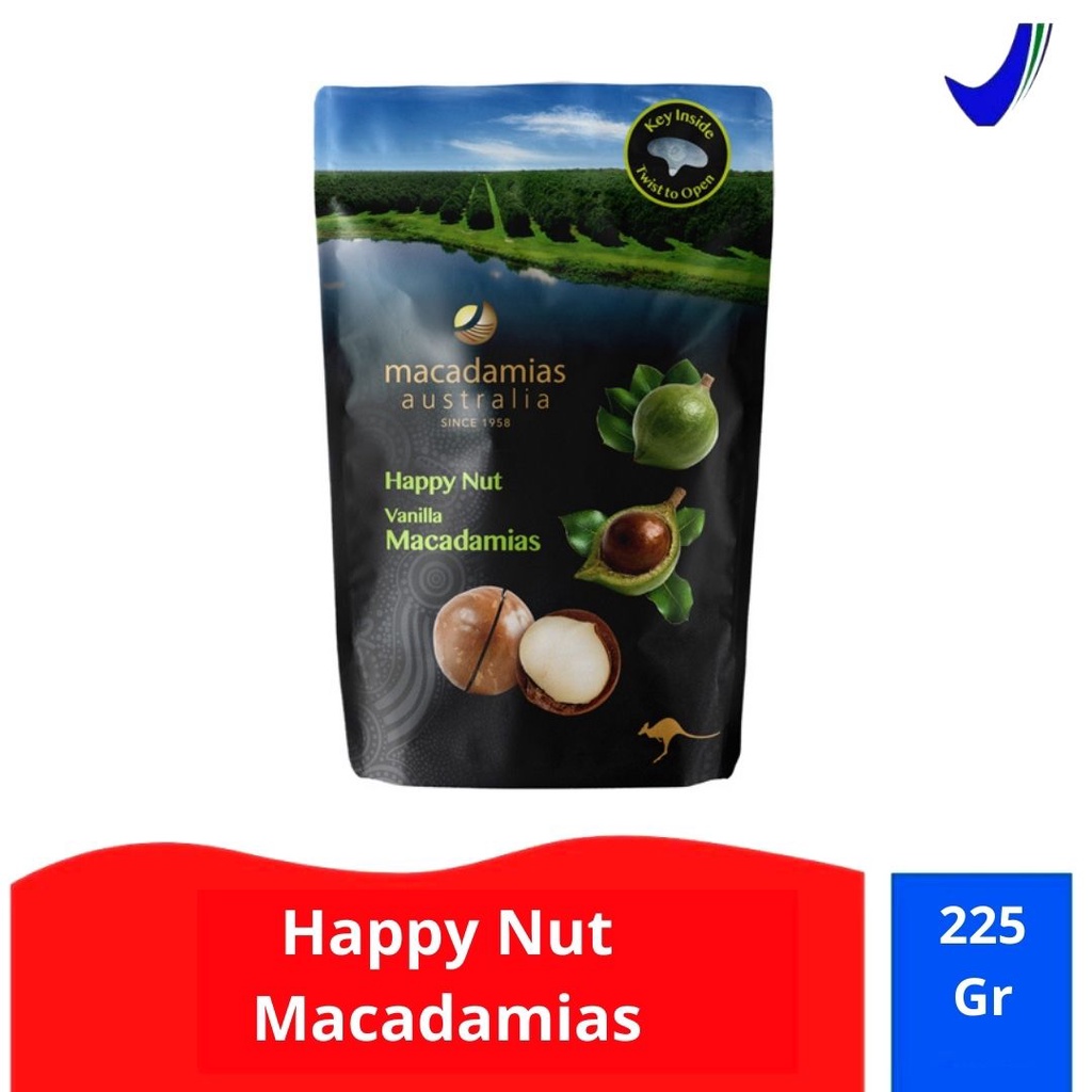 

Happy nut Macadamias/ Kacang macadamia panggang 220 gr