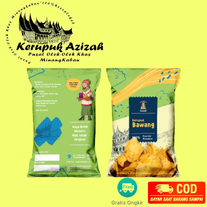 

KERUPUK AZIZAH / KERUPUK BAWANG RASA ORIGINAL 100 gr / KUE LEBARAN