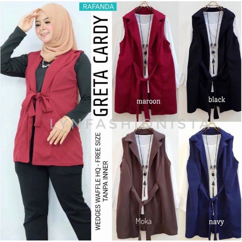 LYNFASHIONISTA-LONG CARDI MUSLIMAH MURAH/CARDIGAN WANITA/GRETA