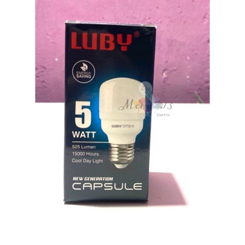 Lampu LED LUBY Capsule cahaya putih 5 Watt