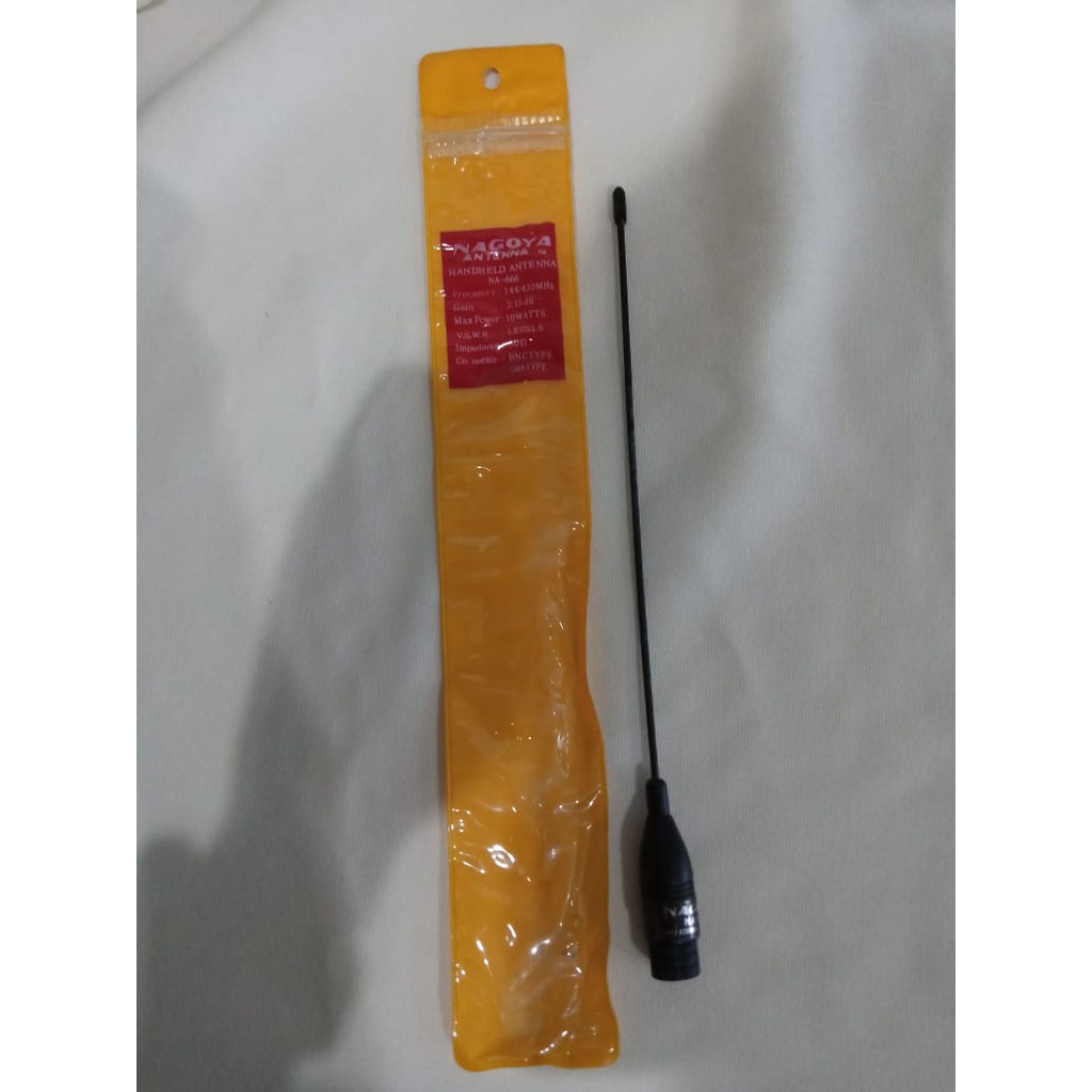 Antena buntut tikus pendek Nagoya NA 666, NA666 dualband panjang 23 cm female male bnc baofeng ht