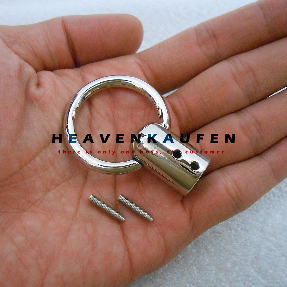 Ujung Handle Tas Bulat Warna Silver / Nikel Tebal Bagus Diameter Lubang 1,1 cm