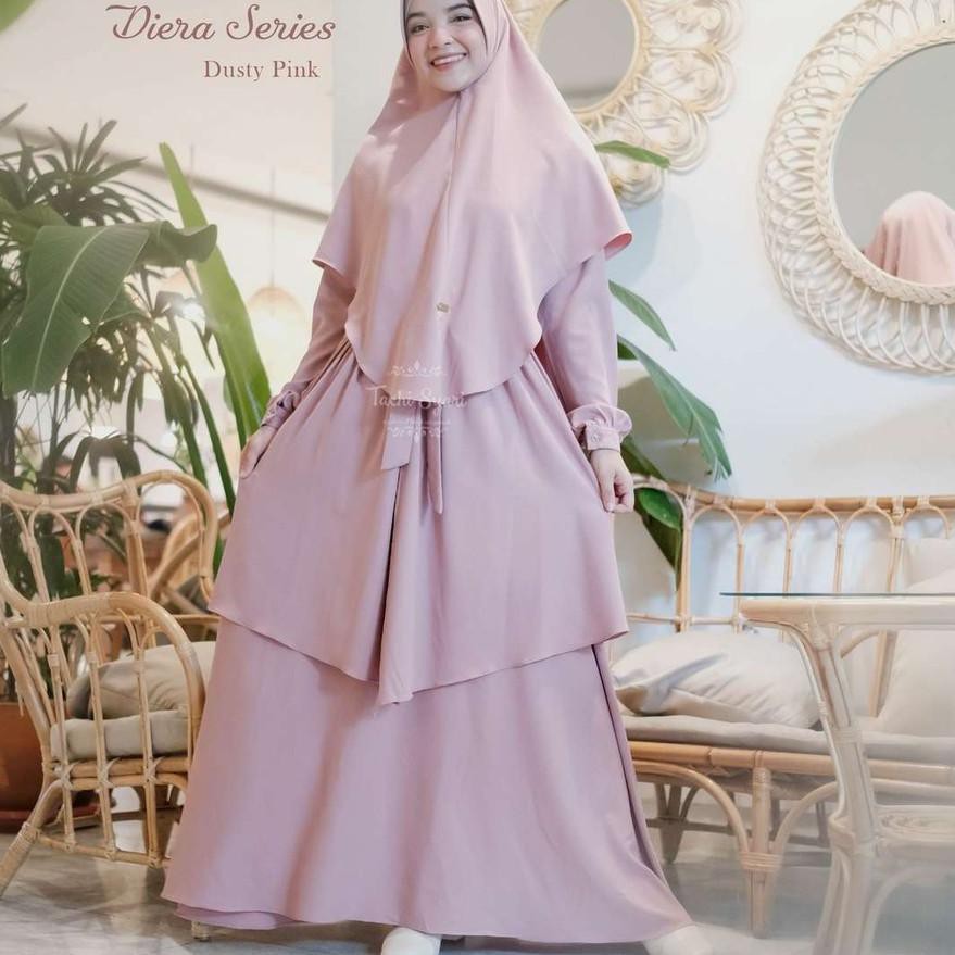 Terlaris DIERA SET SYARI GAMIS KHIMAR ESHAL ZARA BUSUI FRIENDLY ( GAMIS & KHIMAR )