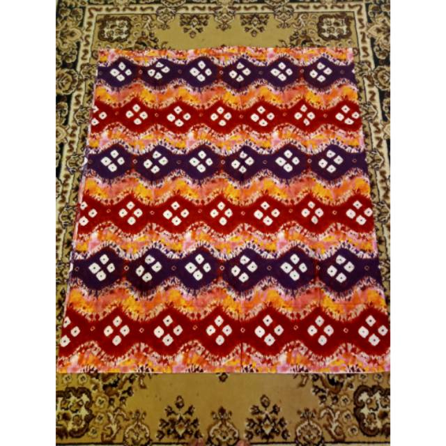 Kain jumputan khas palembang kombinasi merah