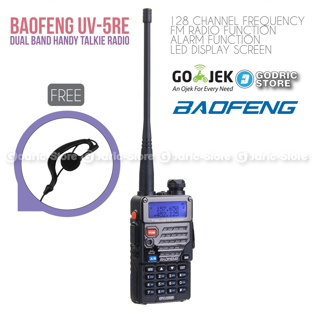 Baofeng UV-5RE Walkie Talkie HT (Handy Talkie) Dual Band