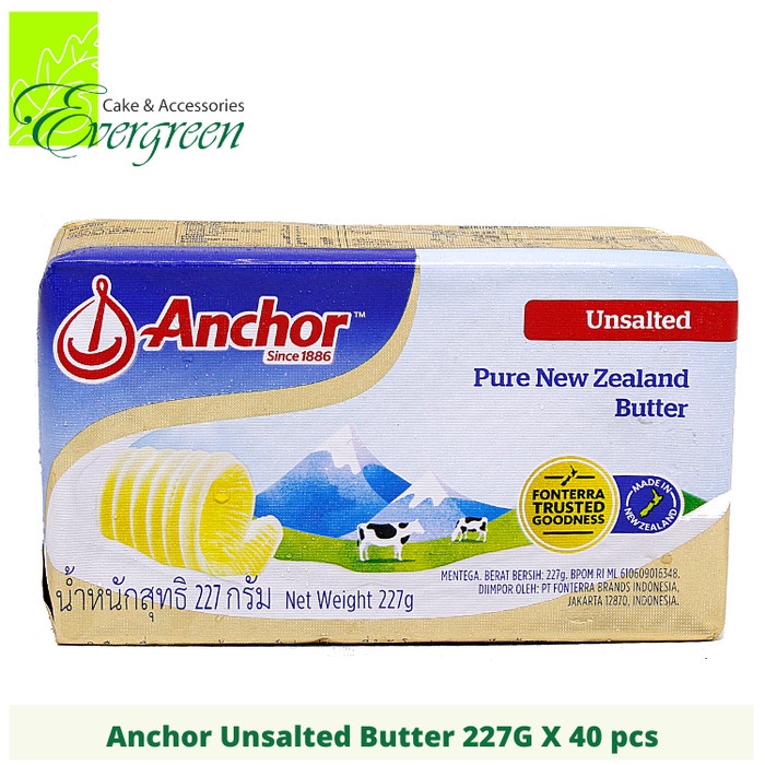 Anchor Unsalted Butter 227G X 40pcs 1 Karton khusus INSTANT