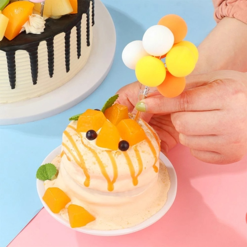 8pcs / Ikat Balon Kue Handmade Sekali Pakai Untuk Dekorasi Pesta Ulang Tahun Anak / Dewasa