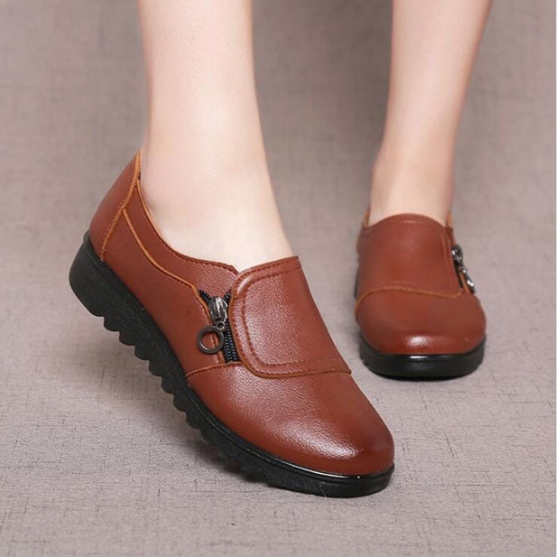 Sepatu Zipper Wanita - Model Korea, Kekinian Best Seller New Collection