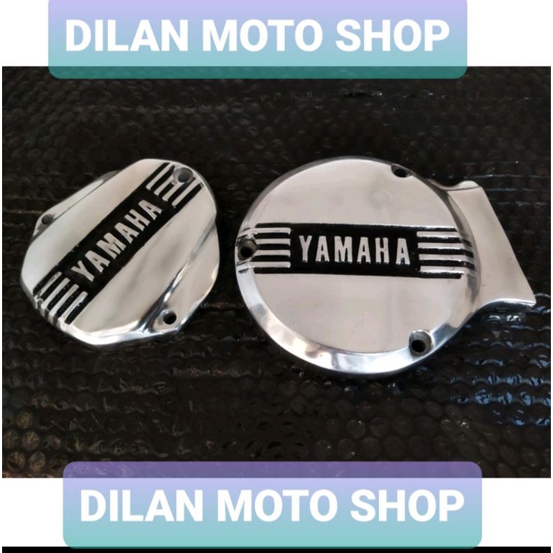 Tutup cover bak kopling dan bak magnet Timbul Rx King Cobra Rx King Lama Set Bahan besi Babet CRUM