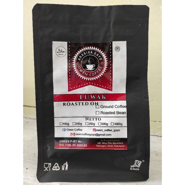 

Kopi Luwak Arabika Gayo 250gr