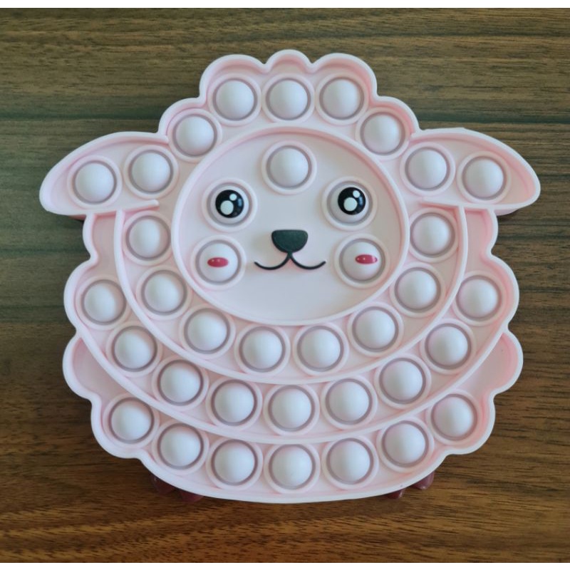 Pop It Fidged Toys Mainan TikTok Push Pop-Sheep pink