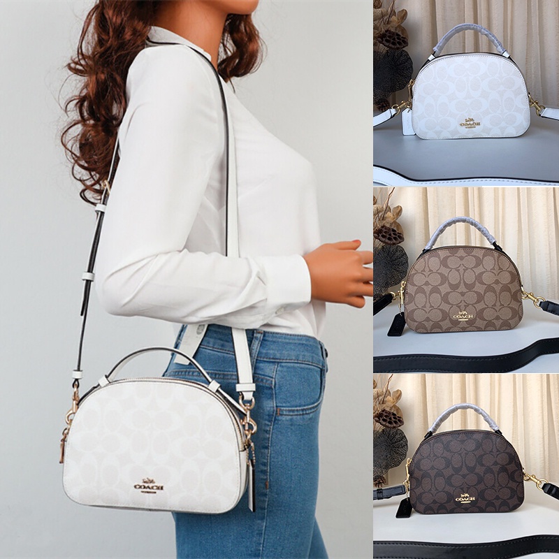 COACH 1591 fashion baru all-match tas wanita impor/tas selempang/tas bahu ritsleting