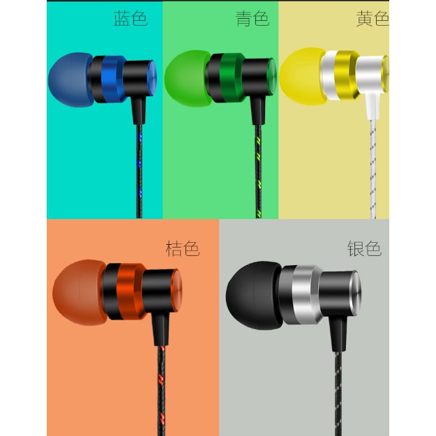 HEADSET Super Bass HiFi Stereo Earphone Sporty - JL-032 / ASG-K02 / JL-034 - Black