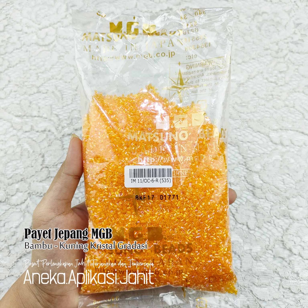 50 GRAM PAYET JEPANG MGB BAMBU PASIR KUNING KRISTAL GRADASI 535