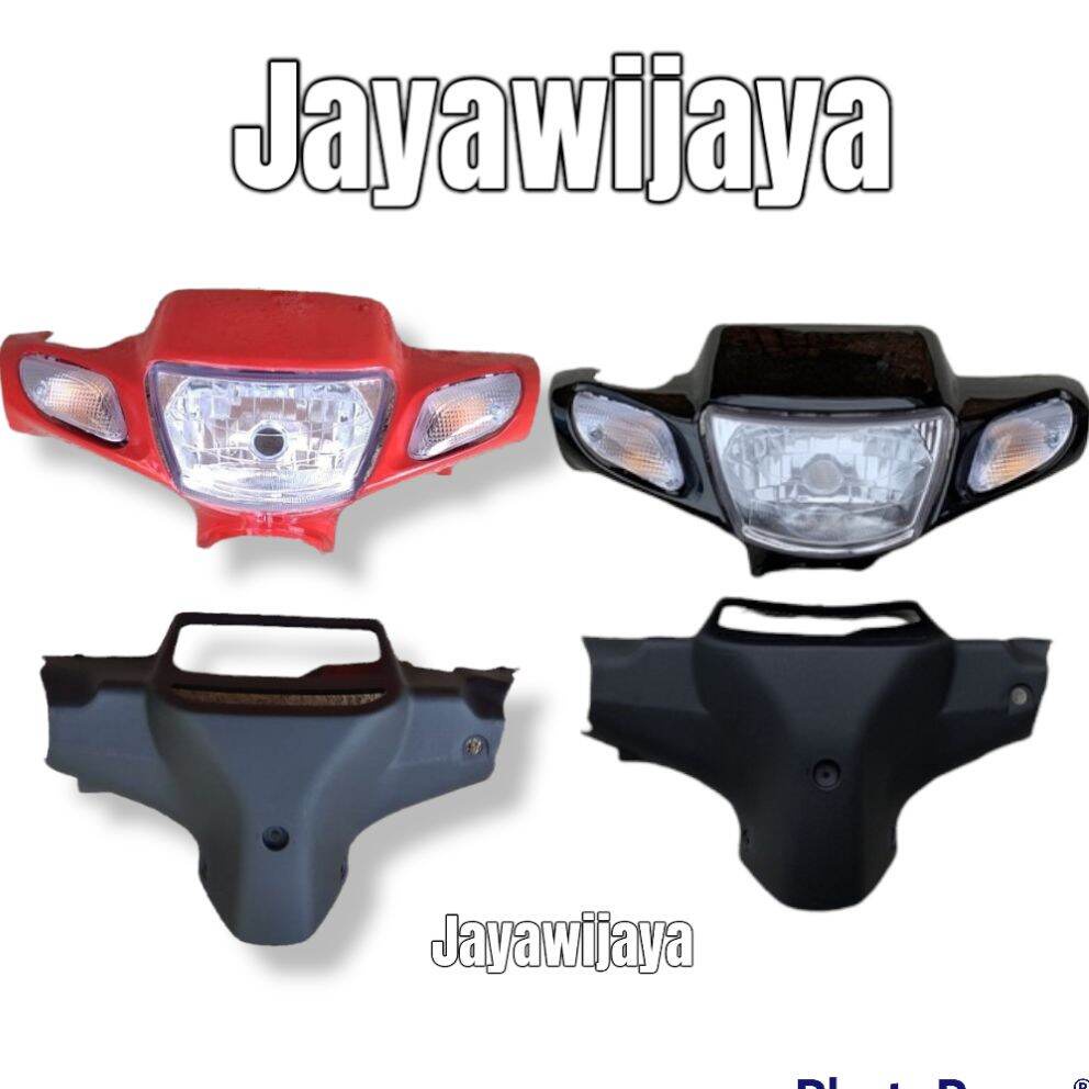 body motor fiz r.. Batok kepala depan belakang yamaha F1ZR Fizr + lampu dan sen warna merah hitam bi