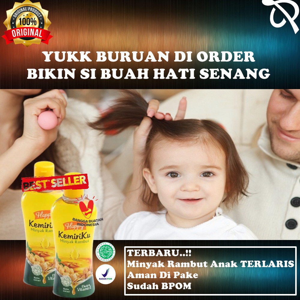 Vitamin rambut anak rontok minyak kemiri penumbuh rambut penebal rambut anak