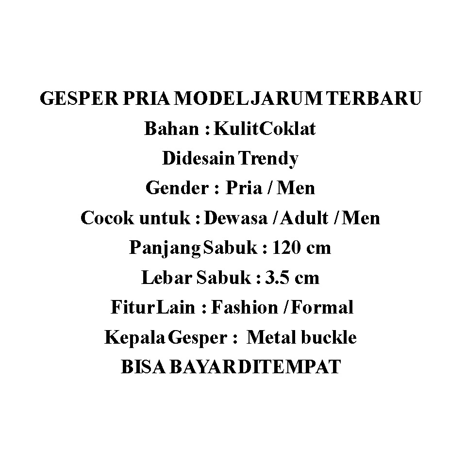 Ikat pinggang pria model jarum tusuk kulit coklat / ikat pinggang pria model jarum tusuk kulit asli PU Leather / ikat pinggang pria model jarum tusuk dewasa / ikat pinggang pria model jarum tusuk keren gaul