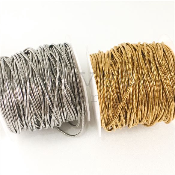 (METERAN) Rantai ular snake chain titanium STAINLESS STEEL anti karat