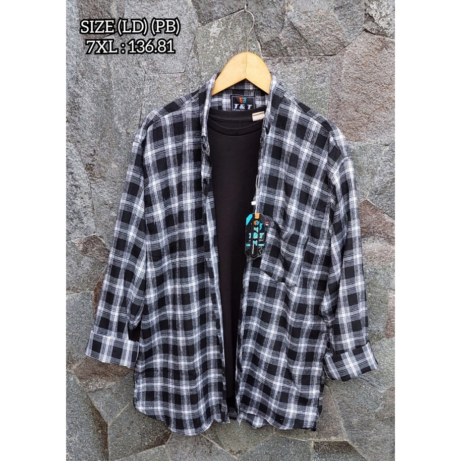 kemeja flanel jumbo 7XL lengan panjang kemeja flanel big size premium terbaru 2022 distro import flanel over size lengan panjang