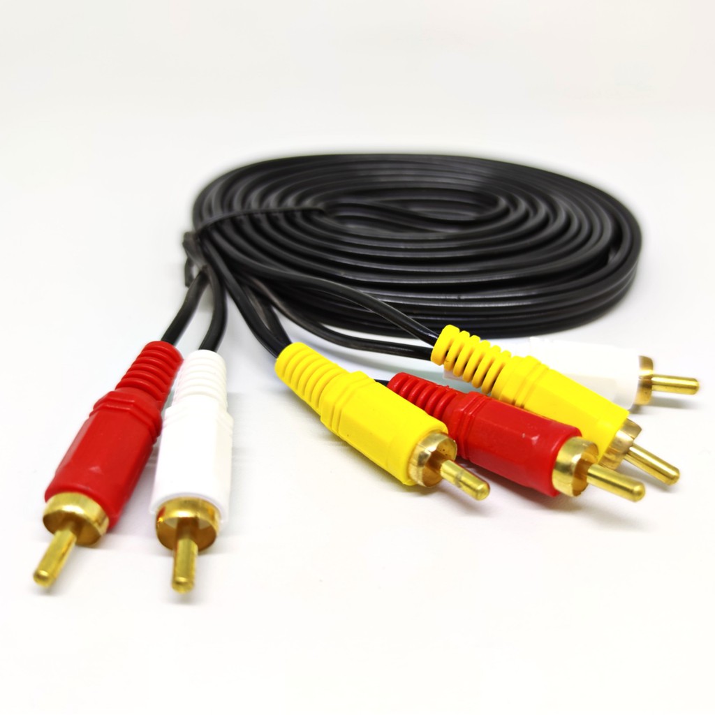 KABEL RCA 3 TO RCA 3 10 METER / VIDEO AV / KABEL MERAH PUTIH KUNING 10M