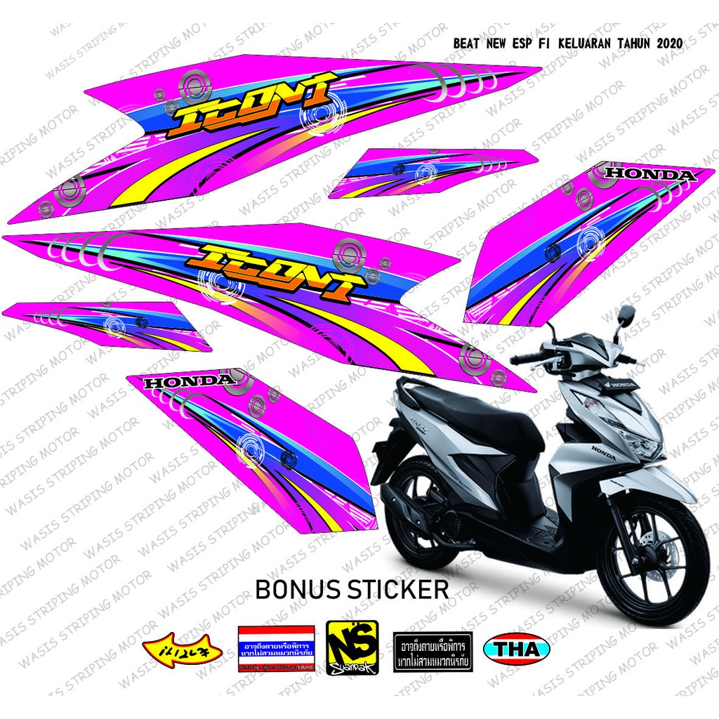 Jual Striping Variasi Beat 2020 Honda Beat New Esp Thailand Thailook Ngo Decal Sticker4 Indonesia Shopee Indonesia