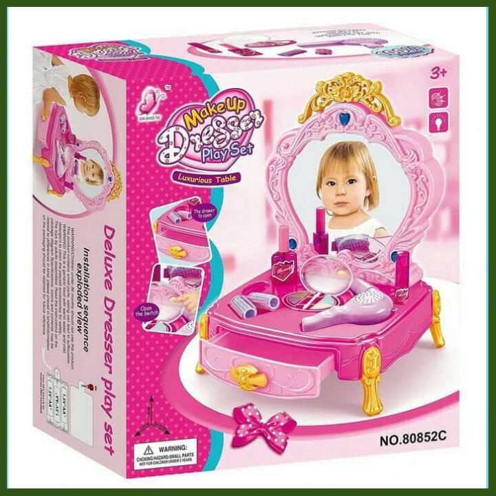 SALON SALONAN MAINAN ANAK PEREMPUAN MAKE UP PLAYSET