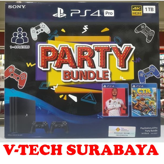 PS4 PRO 1TB BUNDLE PARTY GARANSI RESMI SONY INDONESIA