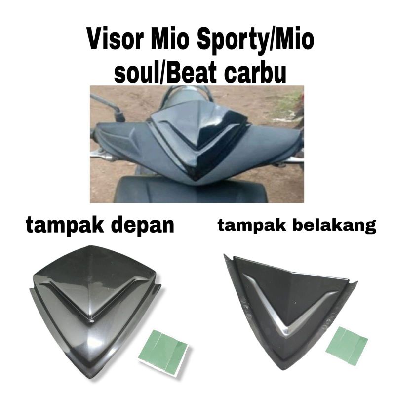 (free double tape) visor mio sporty mio soul dan beat karbu hitam kilat