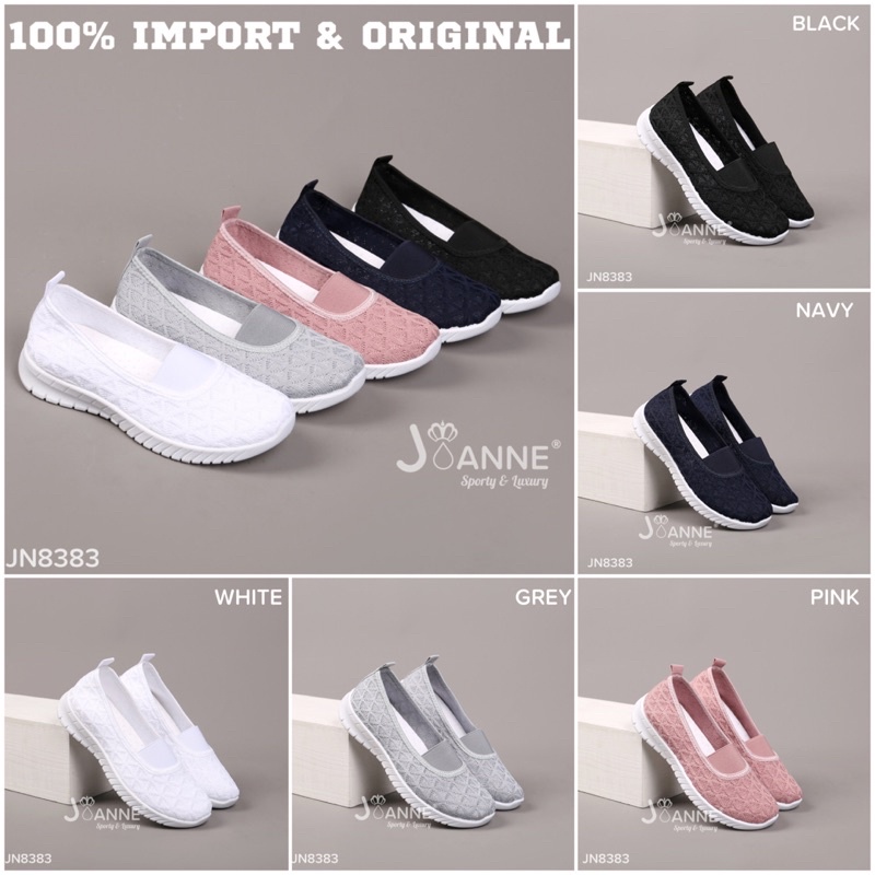 SALE! [ORIGINAL] JOANNE FlyKnit Flat Shoes Sepatu Wanita #JN8383