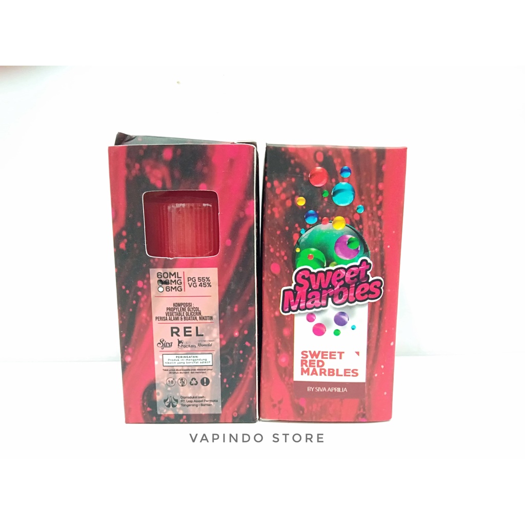 RED SWEET MARBLES 60ML 3MG BY VAPE PACKCERS X SIVA APRILIA LIQUID