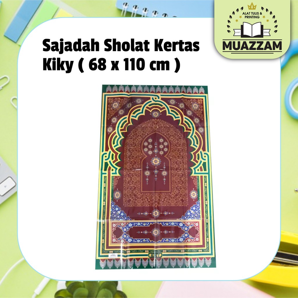 

Sajadah Kertas Kiky Ukuran 68 x 110 cm