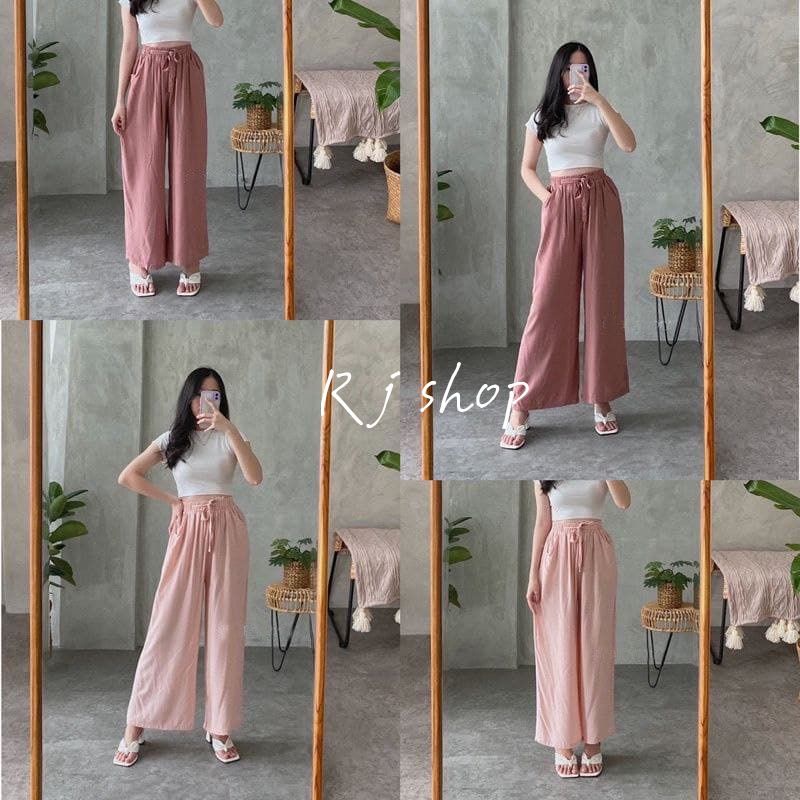 Celana Kulot Rayon Wanita Loose Cullote Pants Homewear, Kulot premium, Kulot Berkualitas premium