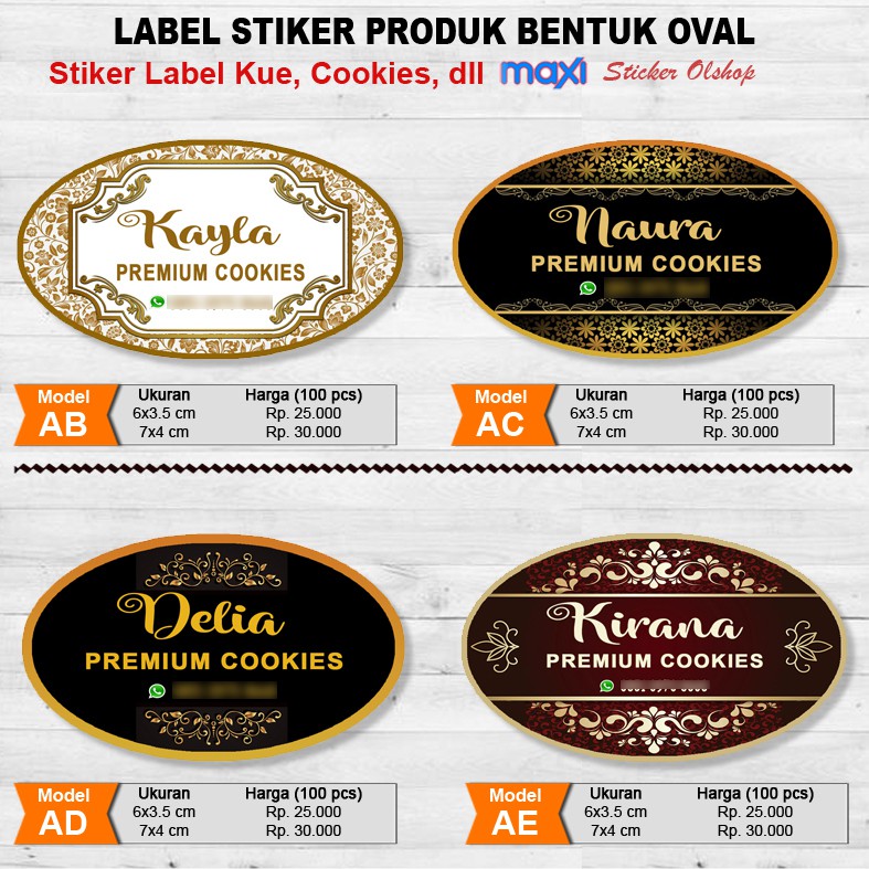 20 Koleski Terbaru Stiker Label Makanan Oval Aneka Stiker Keren 8165