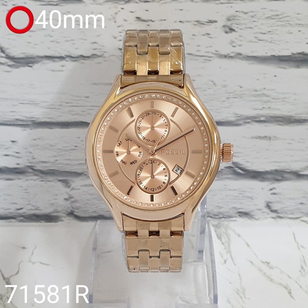 Grosiran Jam Tangan Wanita Psa E6-40501 Analog Tali Rantai Chrono Variasi Tanggal Aktif Original Garansi 6 Bulan Free Baterai Cadangan (COD)