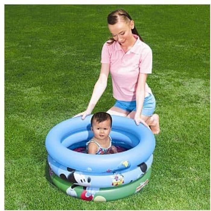 Bestway 91018 3-Ring Baby Pool Disney Mickey &amp- Minnie / Kolam Bayi