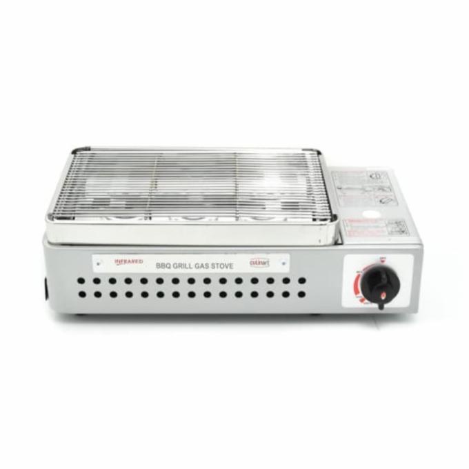 Alat Pemanggang Gas Portabel_Portable Bbq Grill Silver_Grill Gas Yuveniamart