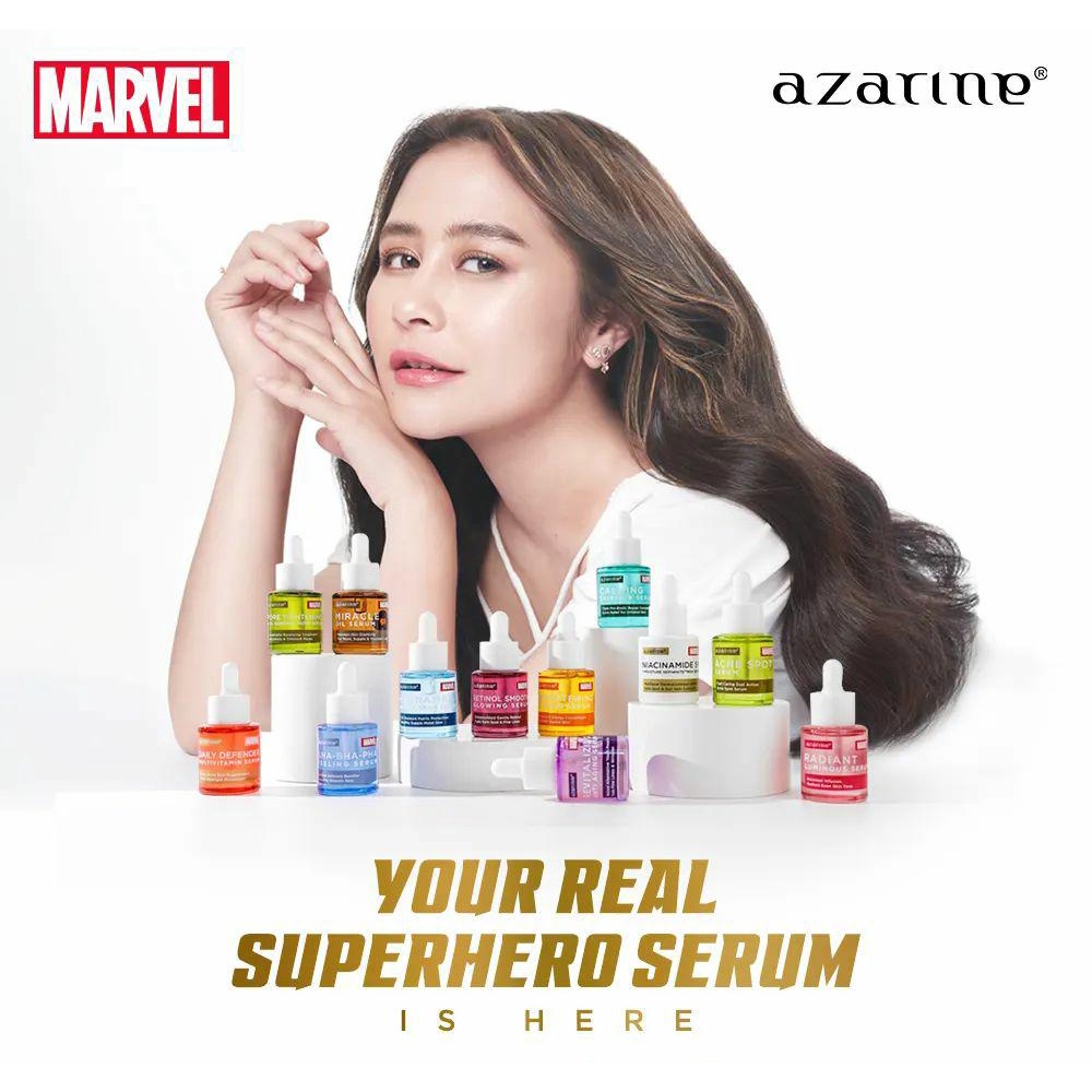 ☘️ CHAROZA ☘️ AZARINE Serum Series Acne Spot / Radiant Luminous / Peeling / Miracle Niacinamide Superhero Marvel Serum