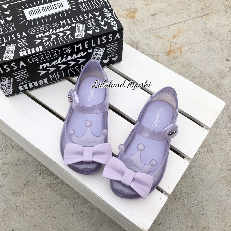 Sepatu minimel princess/sepatu melissa mahkota/sepatu melissa anak/sepatu melissa pita anak/sepatu jelly melissa