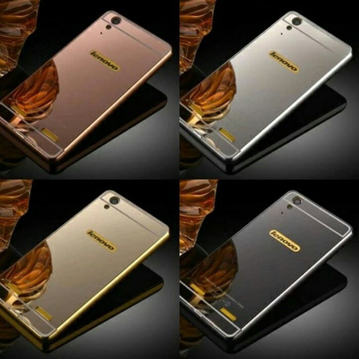 Termurah Luxury Bumper Slide Mirror Alumunium Case Lenovo A6000 / A6000+ Plus