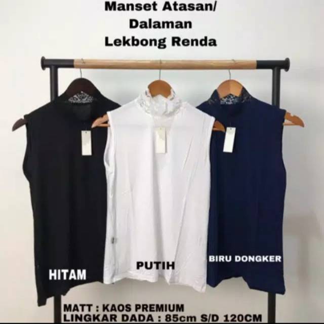 Manset Baju Atasan / Dalaman Lekbong Wanita Leher Renda (REAL PICT)