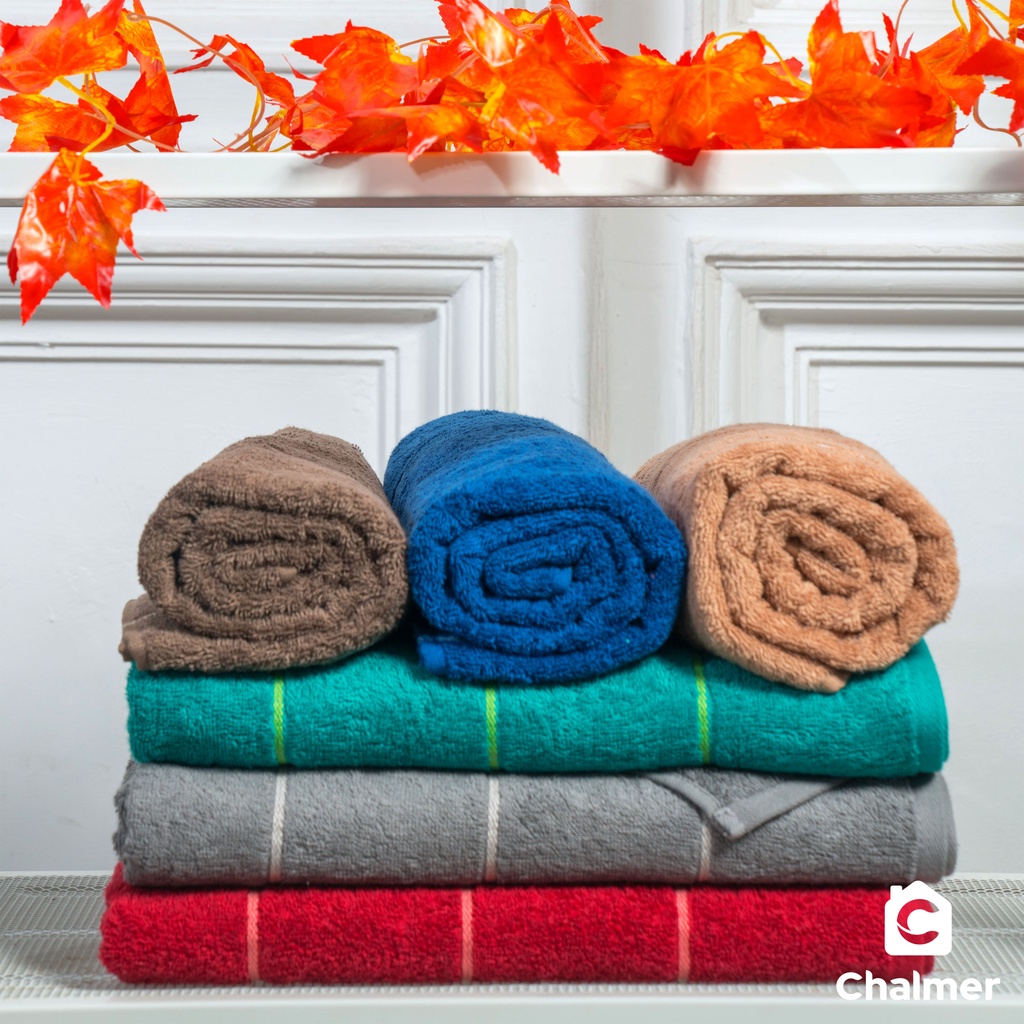 Handuk Mandi Dewasa Chalmer 70 X 135 Cm Handuk Motif Stripe 70 X 135 Cm