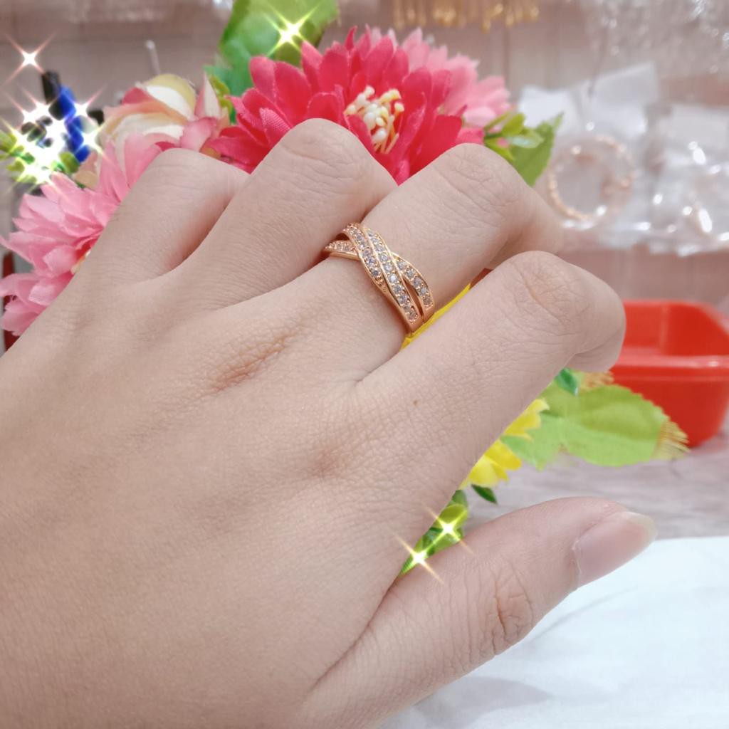 Kenten Acc - Cincin Emas Permata Perhiasan Wanita Fashion Harian / Cincin Dewasa C-6