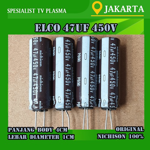 Elco 47uf 450V // 47 450 V // elco nichison 47uf 450v