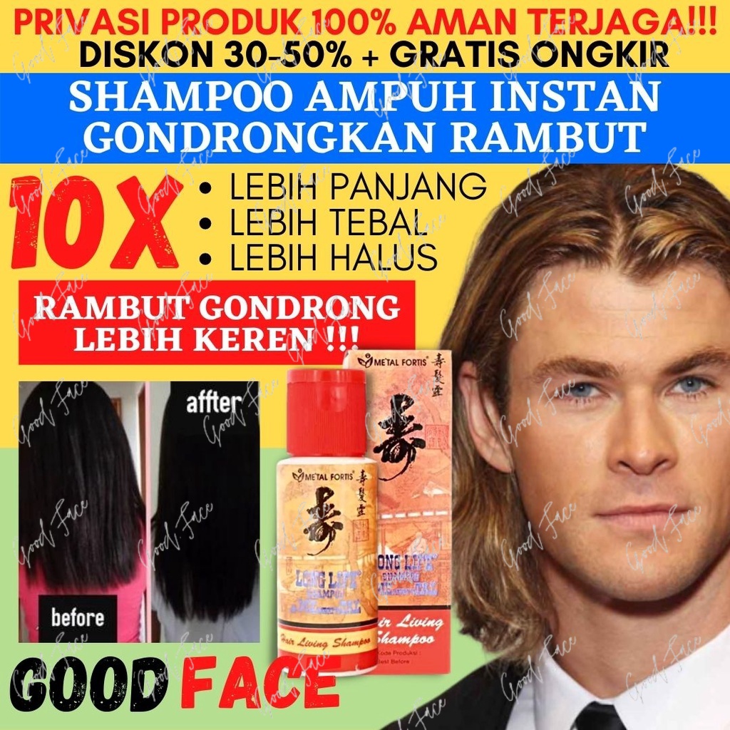 METAL SHAMPO LONG LIFE 200ML - SAMPO METAL PENUMBUH RAMBUT INSTAN