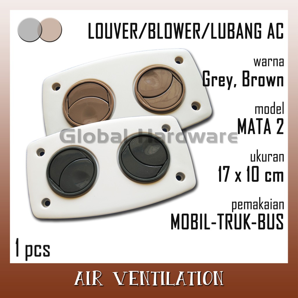 Louver Lover Louwer Lower Kisi AC Air Vent Ventilation Tutup Ventilasi Lubang Angin Bus Mobil 05