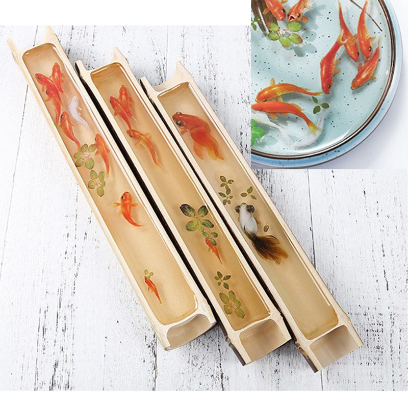 SIY  10Pc 3D Real Goldfish Clear Film Sticker For Resin DIY Painting Jewelry Making