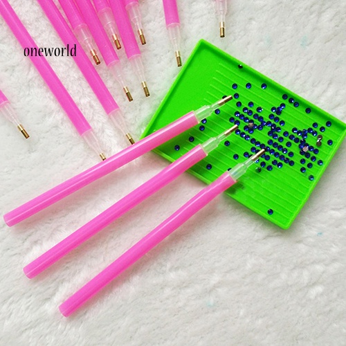 (ord) 10pcs / Set Pensil Dotting Pick Up Untuk Mengambil Berlian Imitasi Nail Art