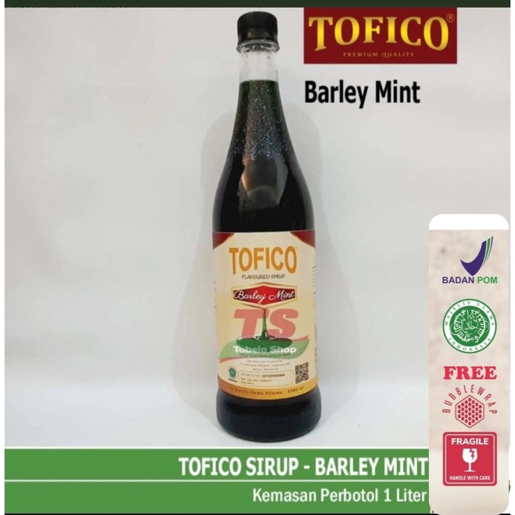 

Tofico Syrup barley mint Natural Flavour 1 Liter Tofico sirup jelai mint