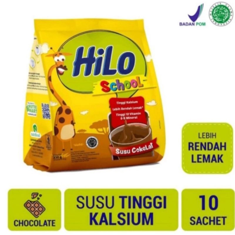 

Hilo School Susu Bubuk Hi-Calcium Chocolate 350gr