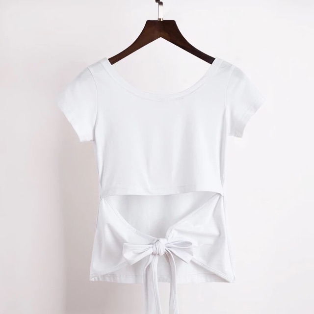 【SALE】T-shirt/Korean Back Atasan Crop Top 217 (Size XS-XL)